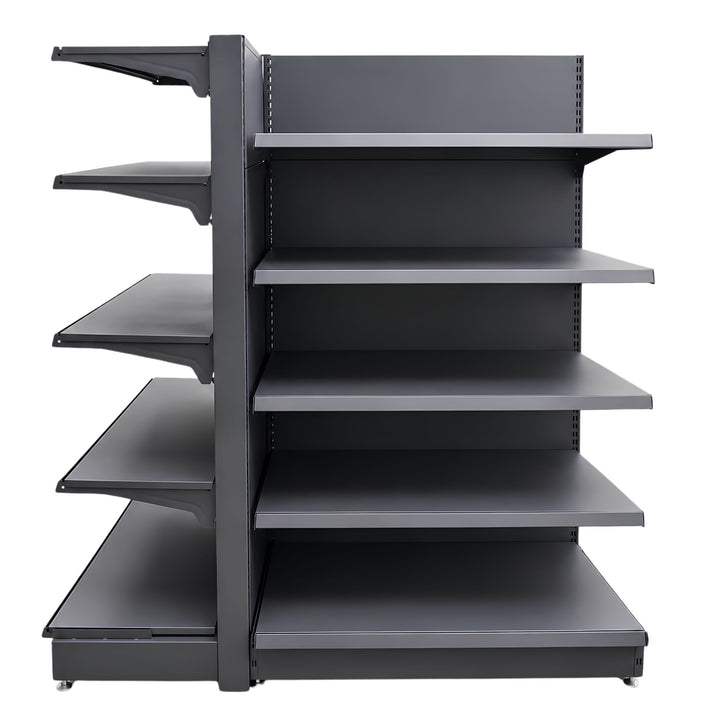 InhandKraft® Kopf- &amp; Gondelregal-Set für Kiosk &amp; Laden - Anthrazit