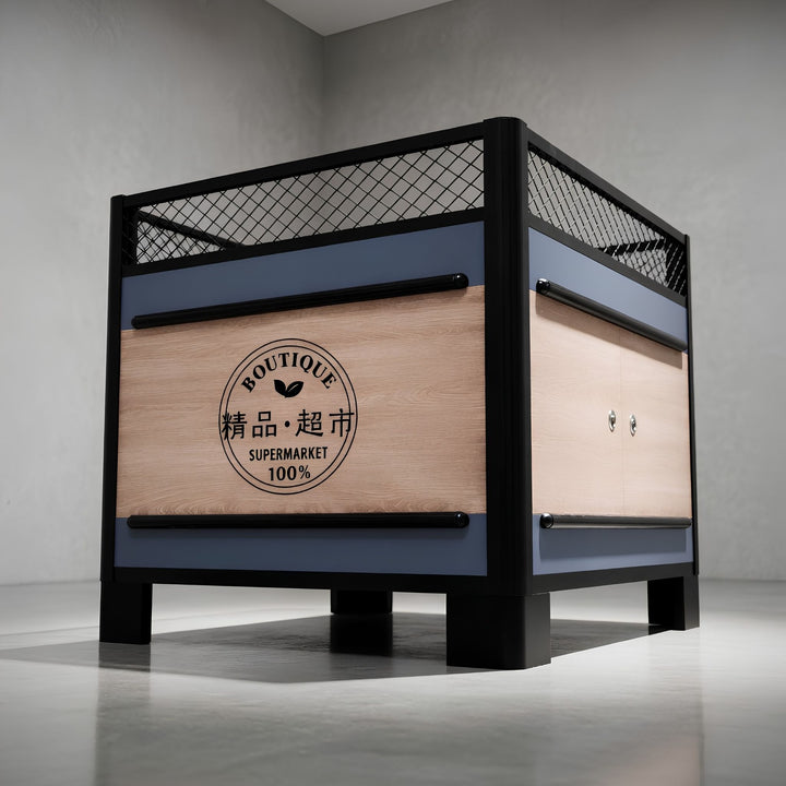 InhandKraft® Verkaufstisch für Kiosk &amp; Laden - Anthrazit-Schwarz