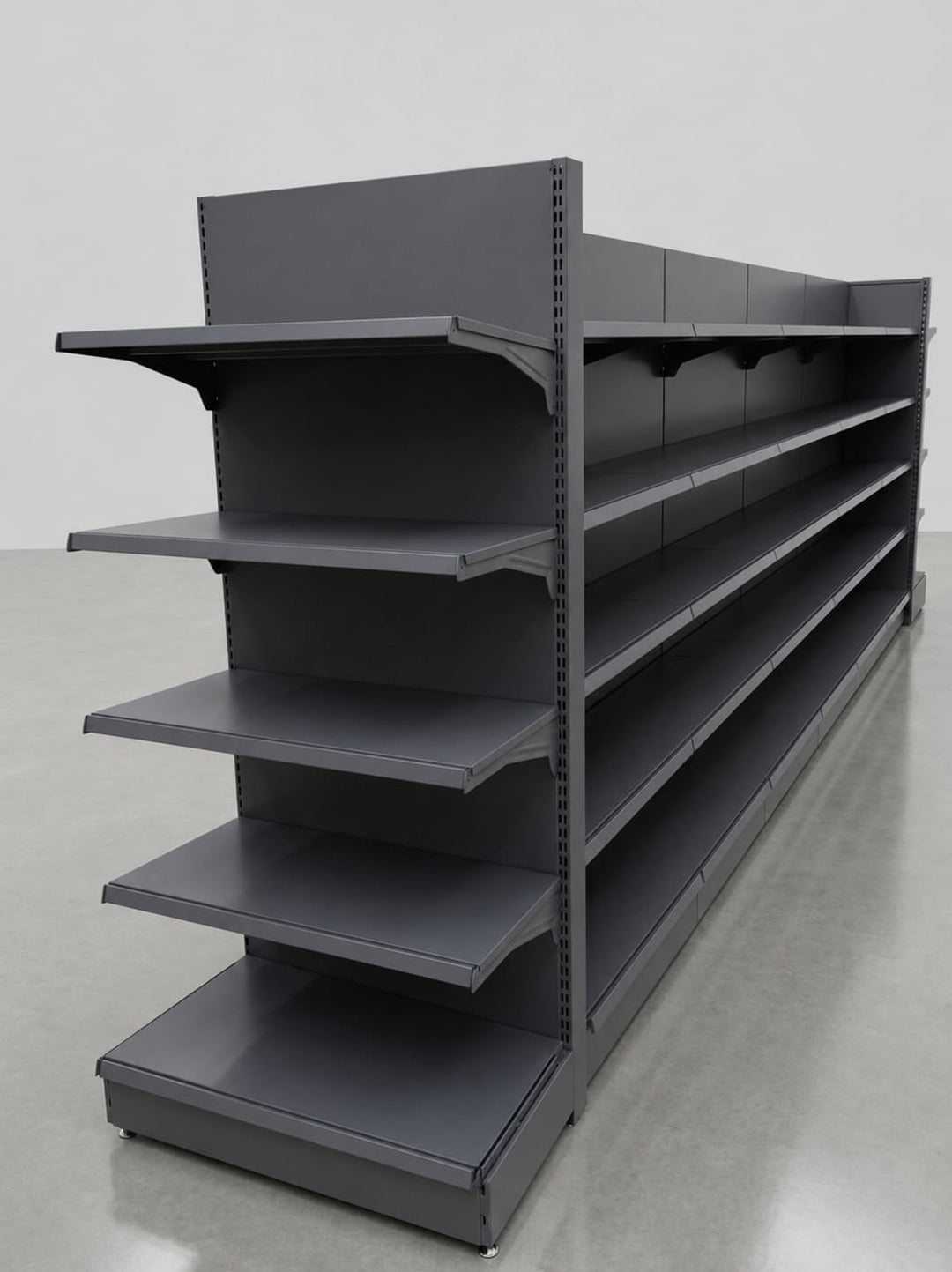 InhandKraft® Gondelregal-Set mit 6 Modulen für Kiosk &amp; Laden - Anthrazit
