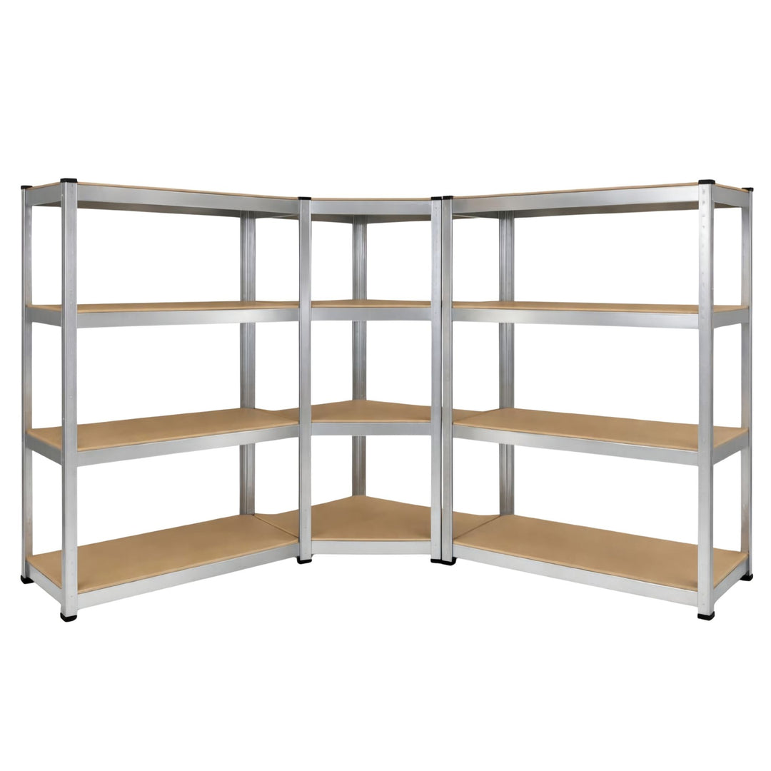 3tlg. Eckregal-Set | Schwerlastregal | Höhe 160 cm | InhandKraft®