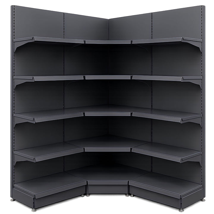 InhandKraft® Eckregal-Set für Kiosk &amp; Laden - Anthrazit