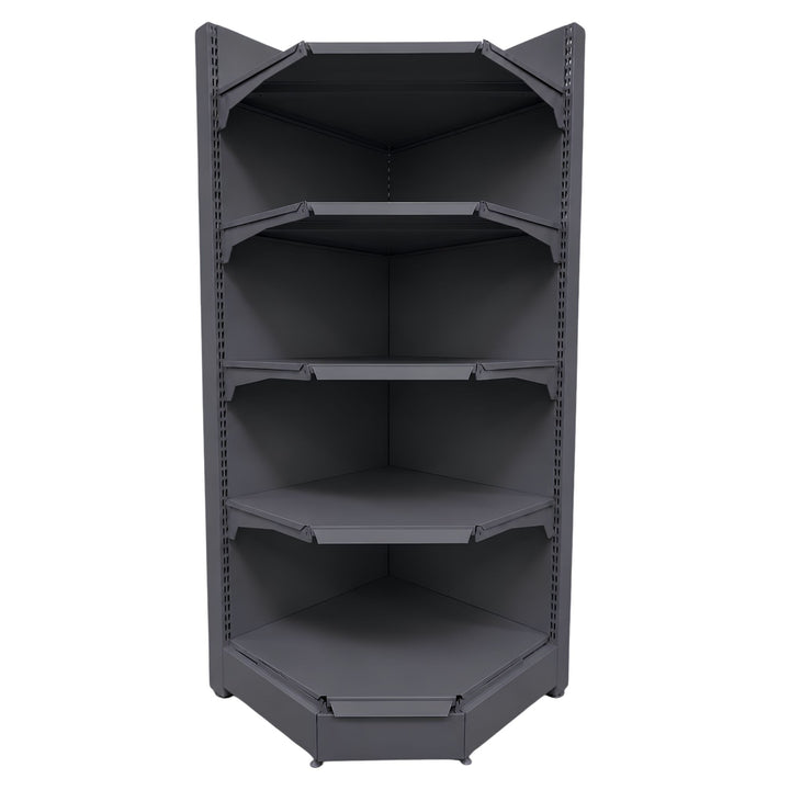 InhandKraft® Eckregal für Kiosk &amp; Laden - 225x60x60x37 - Anthrazit