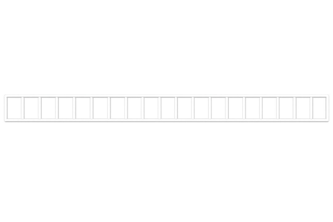 InhandKraft® Frontplastik - Warenstopp für Ladenregal – 90 cm / 120 cm