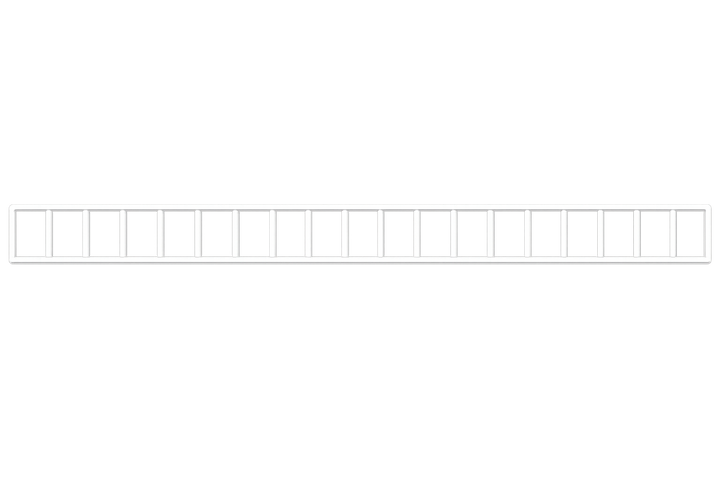 InhandKraft® Frontplastik - Warenstopp für Ladenregal – 90 cm / 120 cm