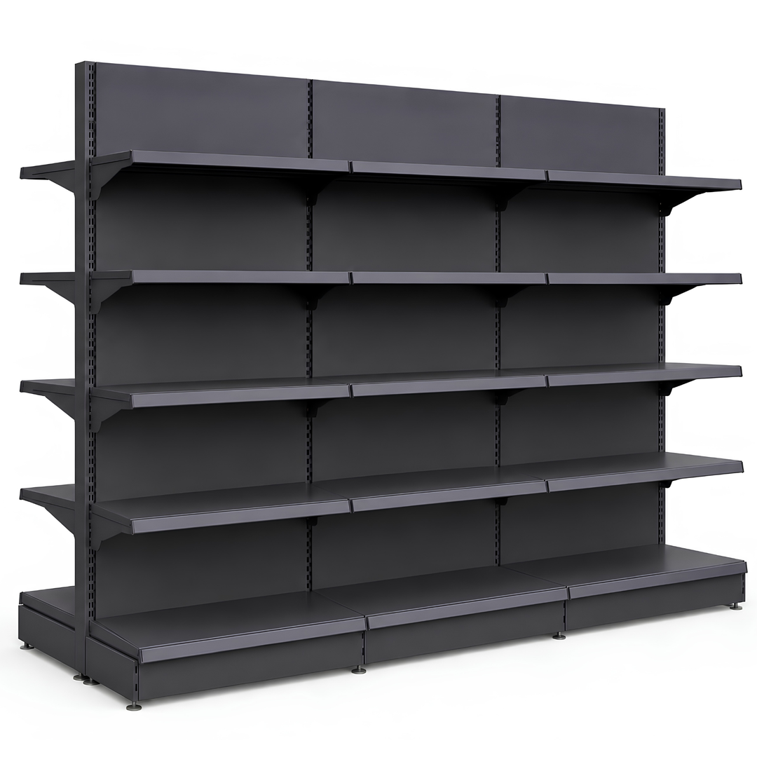 InhandKraft® Gondelregal für Kiosk &amp; Laden - Modul 90 cm - Anthrazit