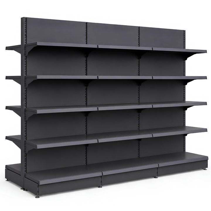 InhandKraft® Gondelregal für Kiosk &amp; Laden - Modul 90 cm - Anthrazit