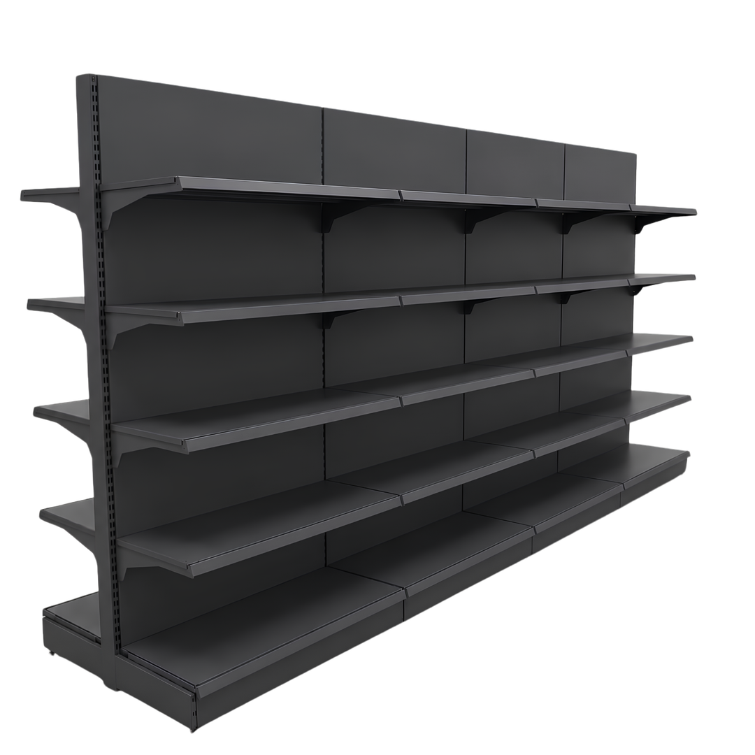 InhandKraft® Gondelregal für Kiosk &amp; Laden - Modul 120 cm - Anthrazit