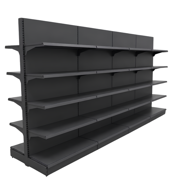 InhandKraft® Gondelregal für Kiosk &amp; Laden - Modul 120 cm - Anthrazit