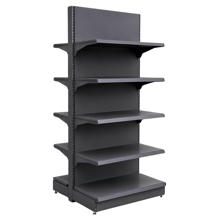 InhandKraft® Gondelregal für Kiosk &amp; Laden - Modul 90 cm - Anthrazit