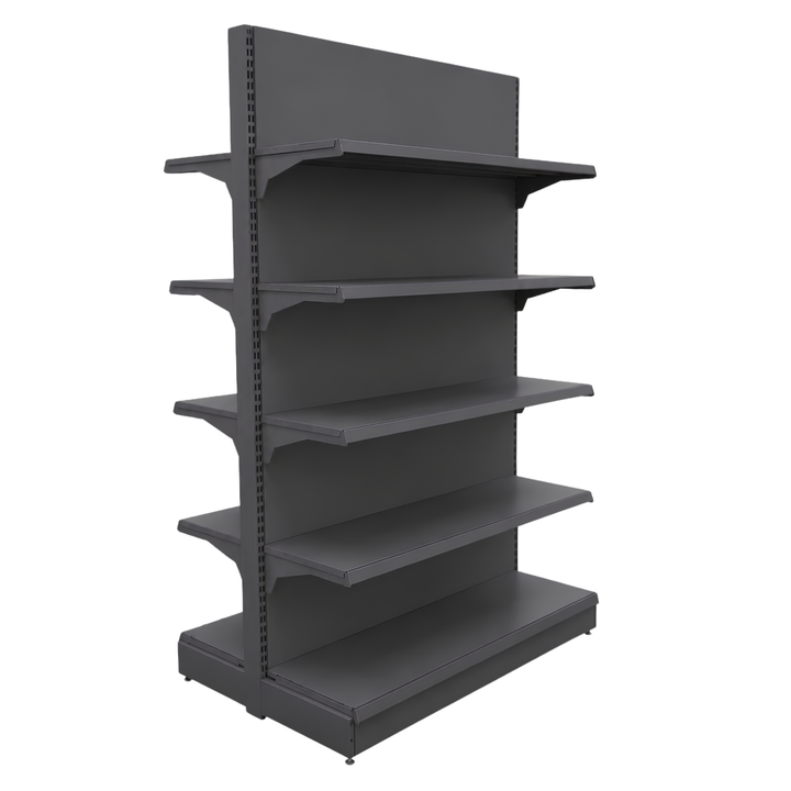 InhandKraft® Gondelregal für Kiosk &amp; Laden - Modul 120 cm - Anthrazit
