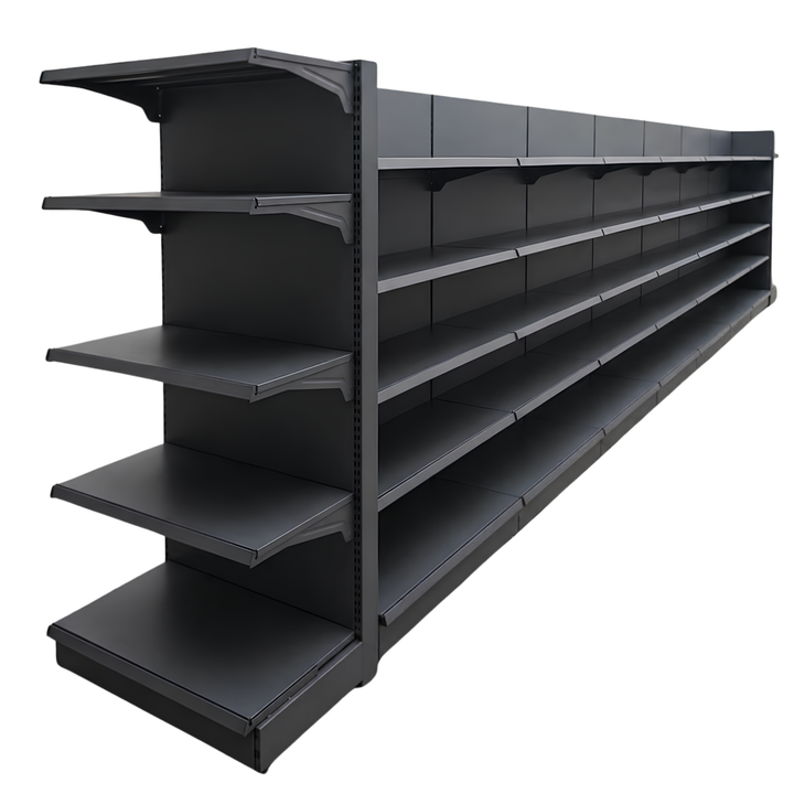 InhandKraft® Gondelregal-Set mit 8 Modulen für Kiosk &amp; Laden - Anthrazit