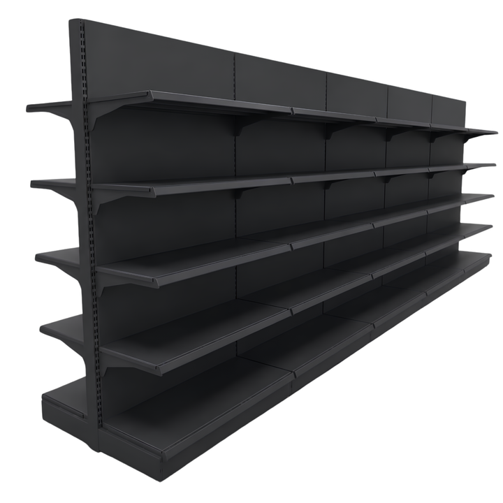 InhandKraft® Gondelregal für Kiosk &amp; Laden - Modul 120 cm - Anthrazit