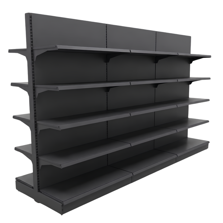 InhandKraft® Gondelregal für Kiosk &amp; Laden - Modul 120 cm - Anthrazit