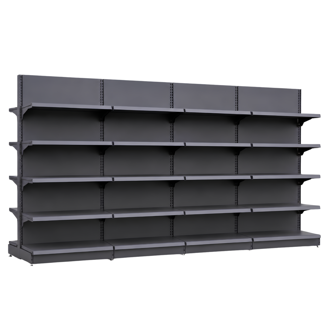 InhandKraft® Gondelregal für Kiosk &amp; Laden - Modul 90 cm - Anthrazit