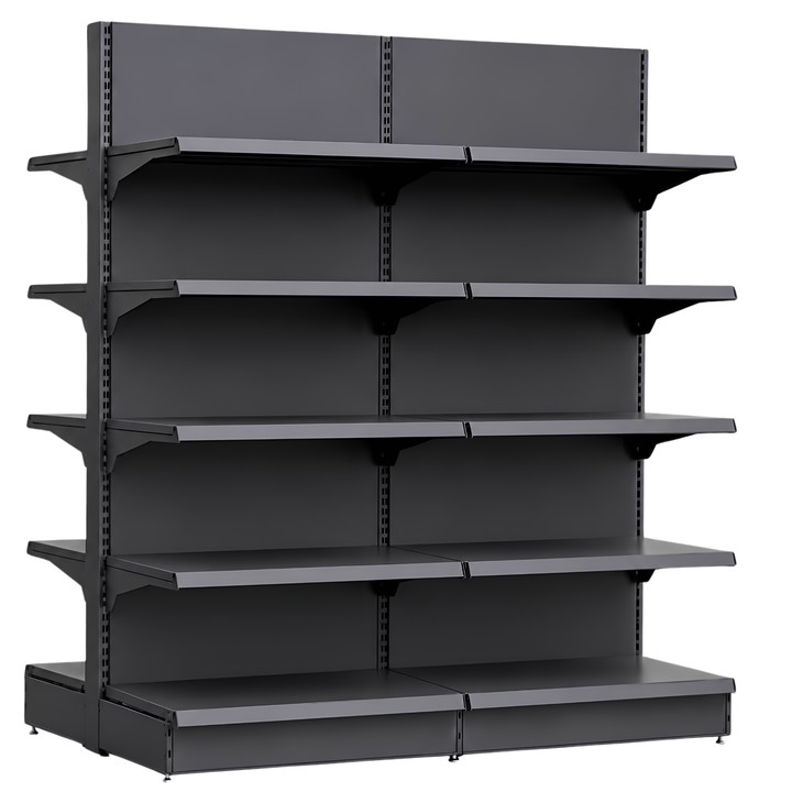 InhandKraft® Gondelregal für Kiosk &amp; Laden - Modul 90 cm - Anthrazit