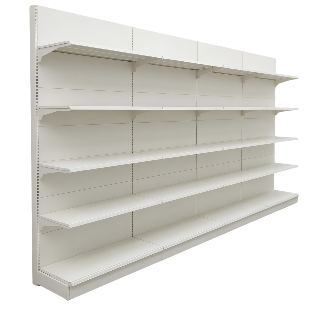 InhandKraft® Wandregal für Kiosk &amp; Laden - Modul 90 cm - Cremeweiß