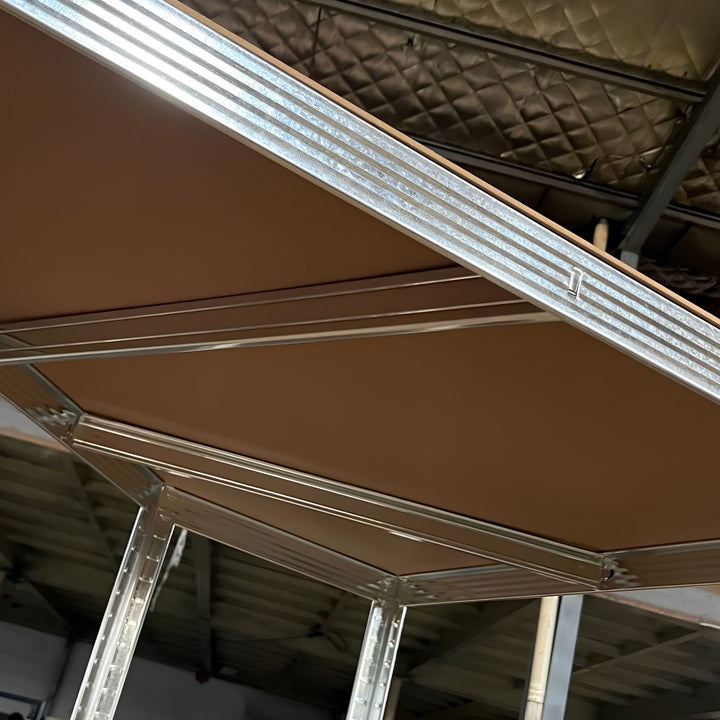 InhandKraft® 5tlg. Eckregal-Set mit MDF–Einlagen - Höhe 160 cm - 2000 kg