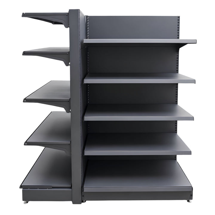 InhandKraft® Kopf- &amp; Gondelregal-Set für Kiosk &amp; Laden - Anthrazit