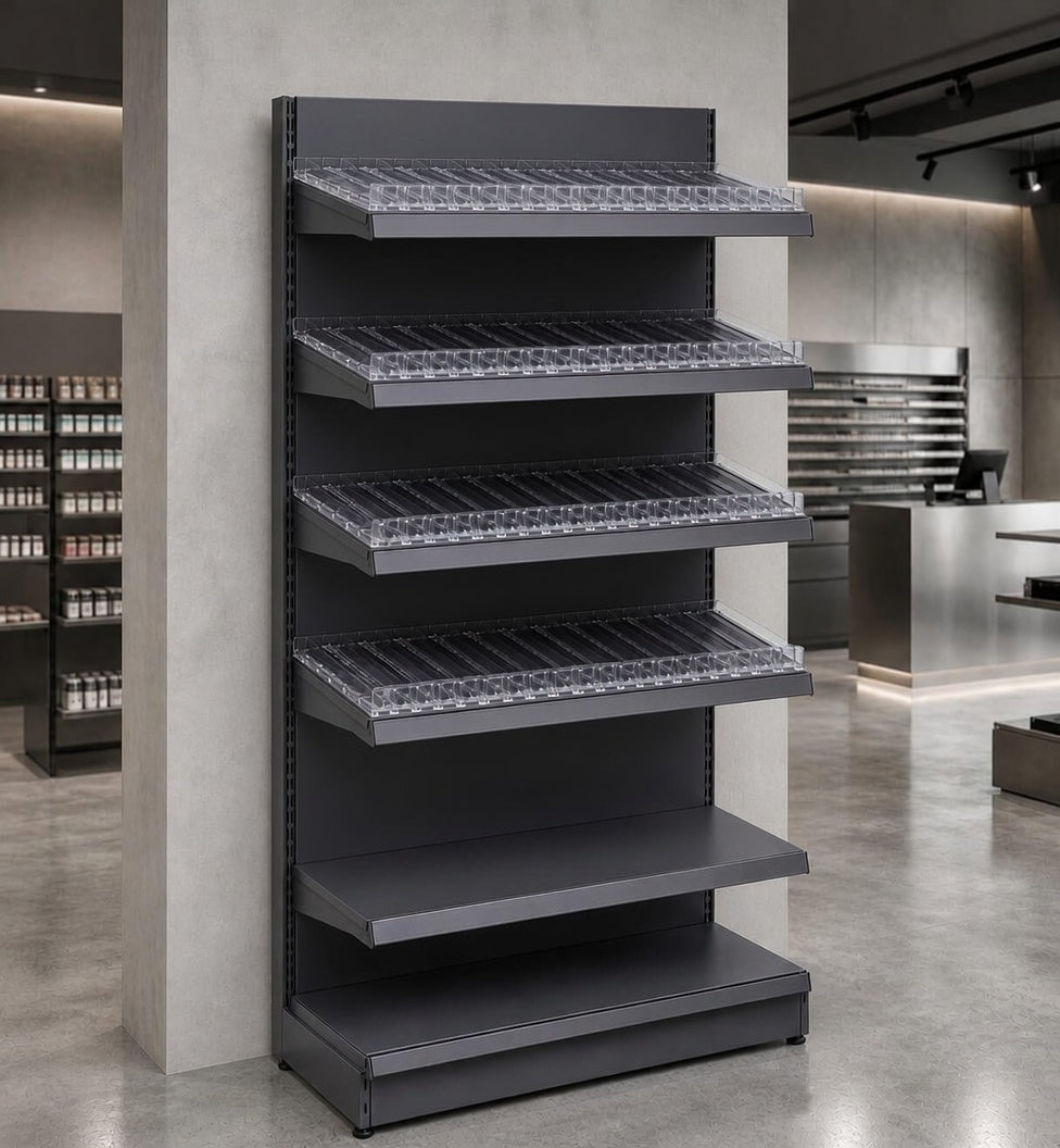 InhandKraft® Zigarettenregal für Kiosk &amp; Laden - Modul 120 cm - Anthrazit