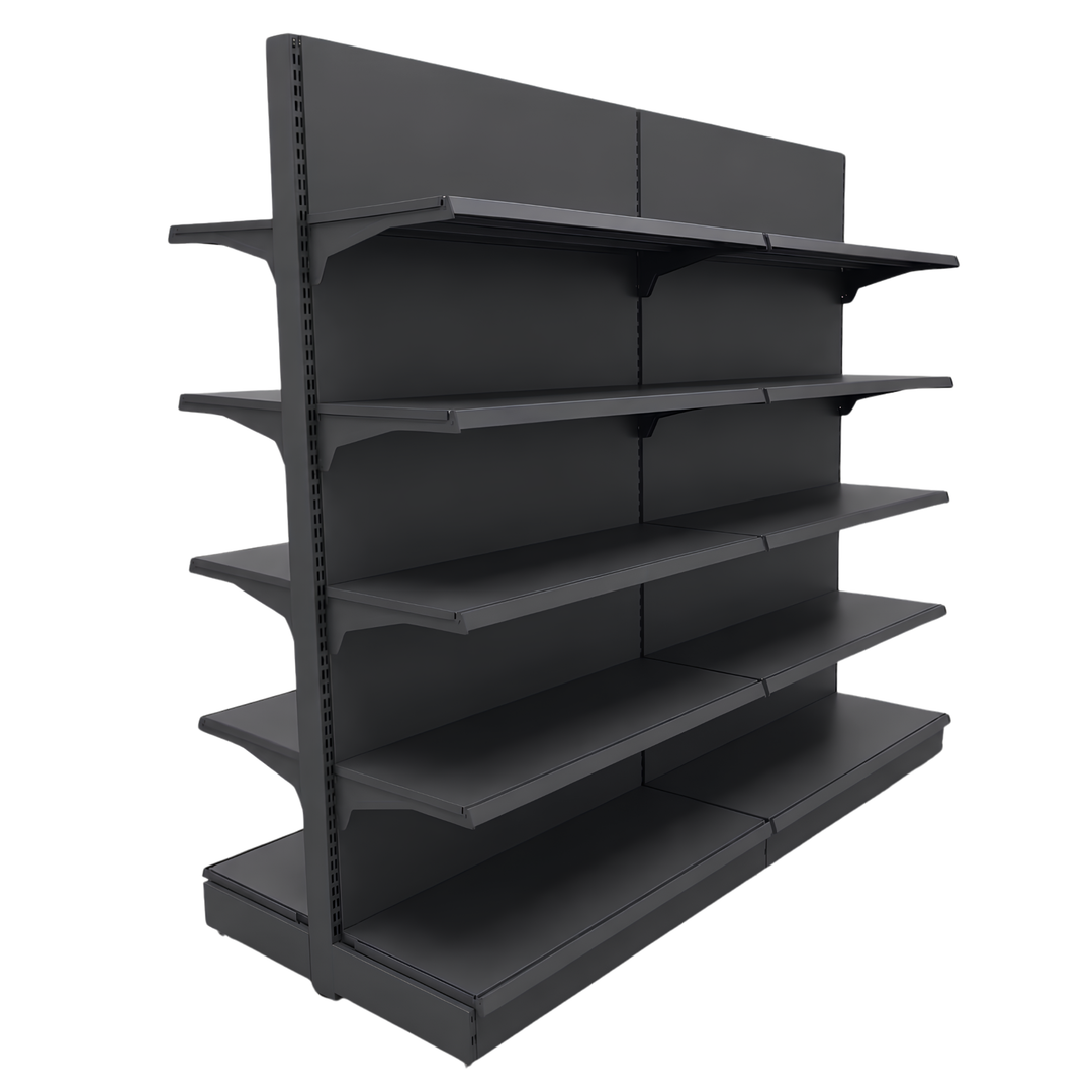 InhandKraft® Gondelregal für Kiosk &amp; Laden - Modul 120 cm - Anthrazit