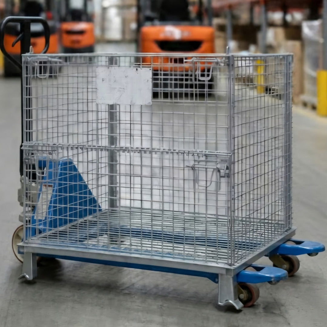 InhandKraft® Gitter-Transportbox - Palettenbox - Faltbar - 500 kg Tragkraft