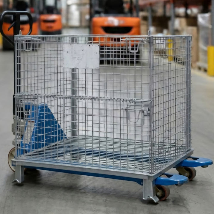 InhandKraft® Gitter-Transportbox - Palettenbox - Faltbar - 500 kg Tragkraft
