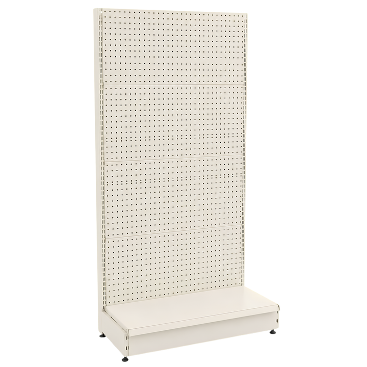 InhandKraft® Lochwandregal für Kiosk &amp; Laden - Modul 95 cm  - Cremeweiß
