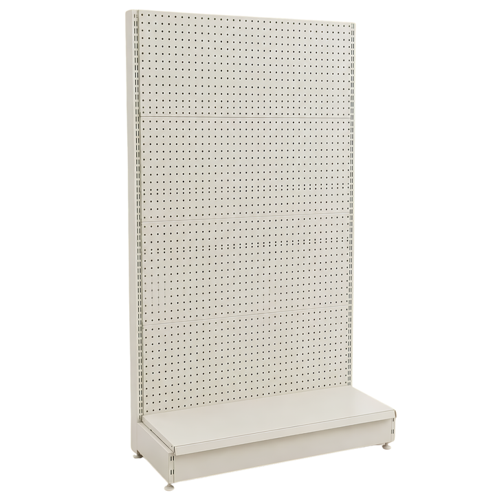 InhandKraft® Lochwandregal für Kiosk &amp; Laden - Modul  120 cm  - Cremeweiß