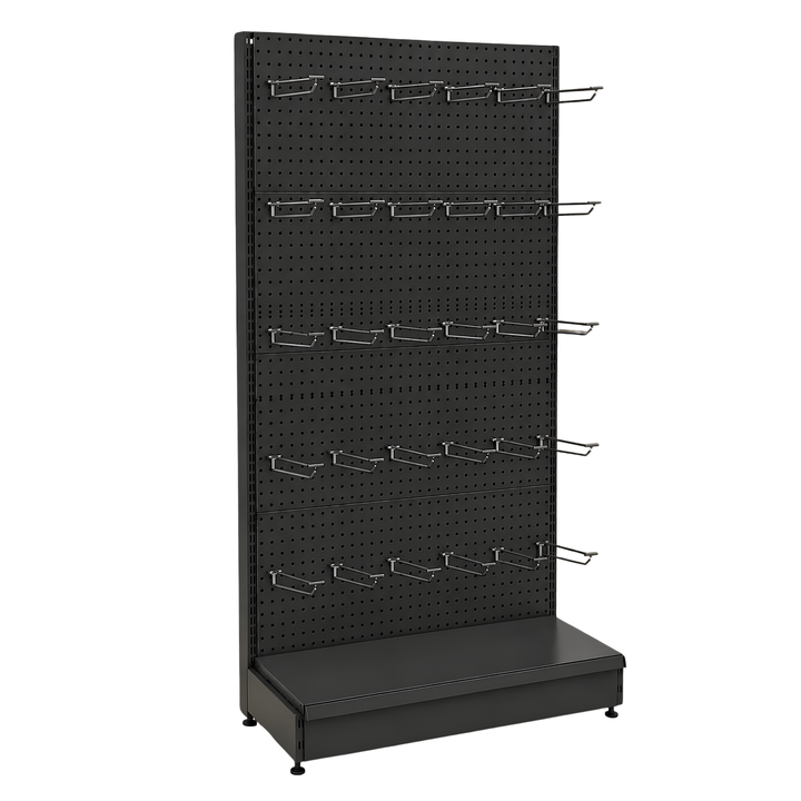 InhandKraft® Lochwandregal - 95 cm / 120 cm + 30 Doppelhaken - Anthrazit