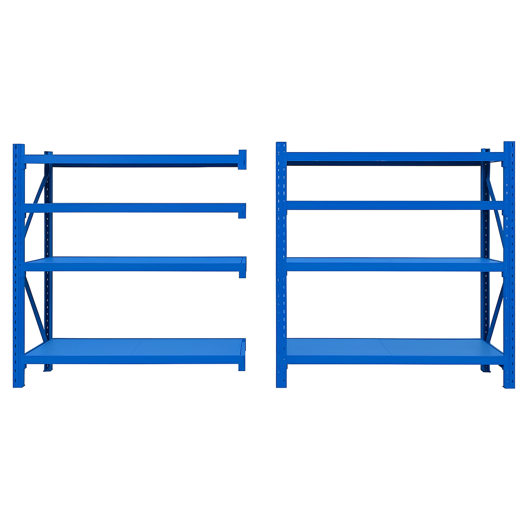 InhandKraft® Schwerlastregal-Set 12 lfm - 200 kg Fachlast - Blau
