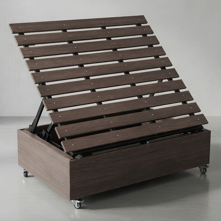 InhandKraft® Mobile Obst-&amp; Gemüsestiege - Mit Rollen - Holz-Optik