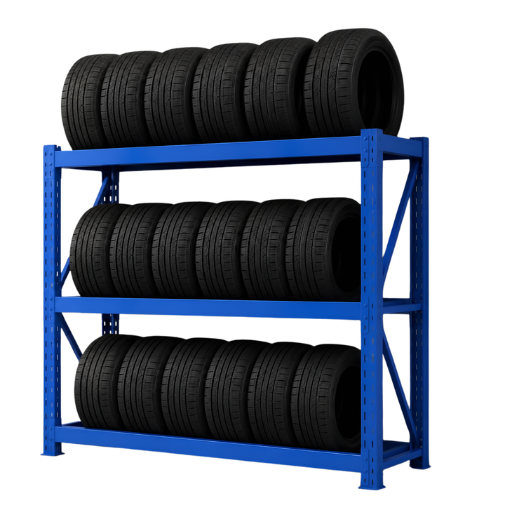InhandKraft® Reifenregal – 500 kg Fachlast - Blau