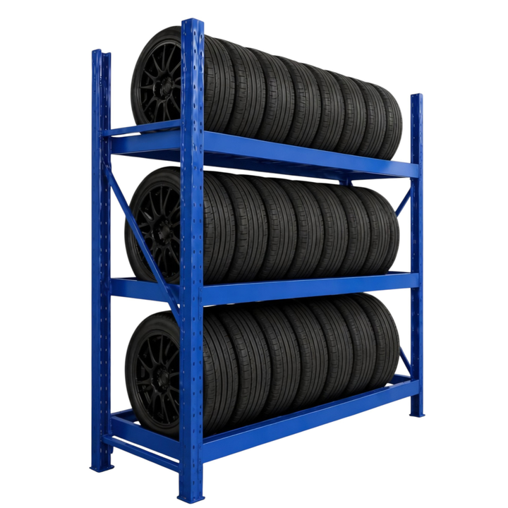 InhandKraft® Reifenregal – 200 kg Fachlast - Blau
