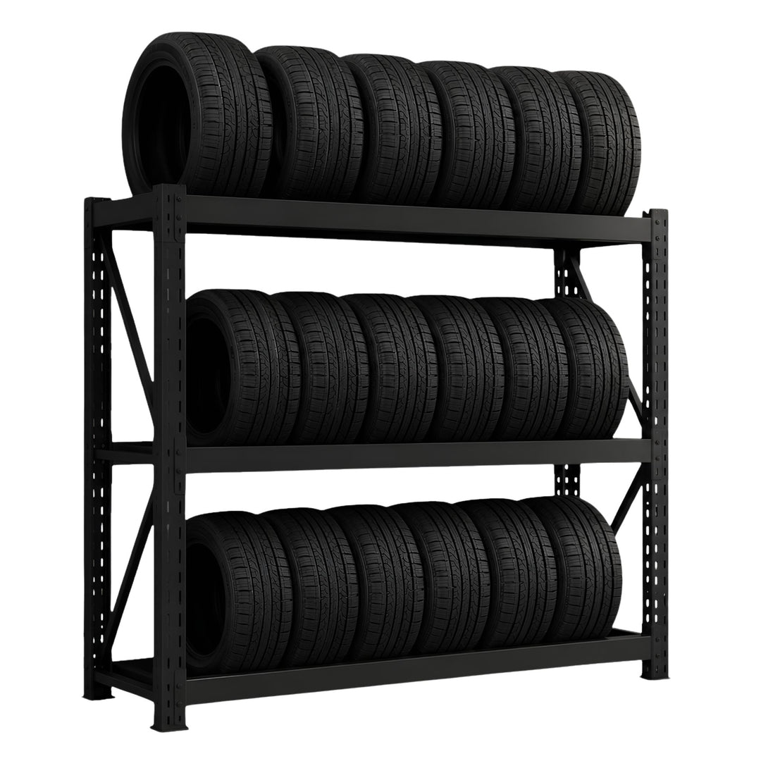 InhandKraft® Reifenregal – 500 kg Fachlast - Schwarz
