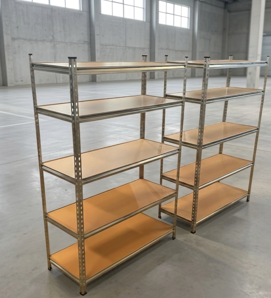 InhandKraft® Schwerlastregal mit MDF–Einlagen - 180x120x50 - 1000 kg Gesamtlast