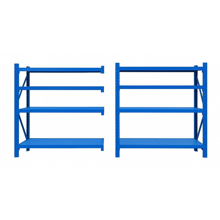 InhandKraft® Schwerlastregal-Set 8 lfm - 200 kg Fachlast - Blau