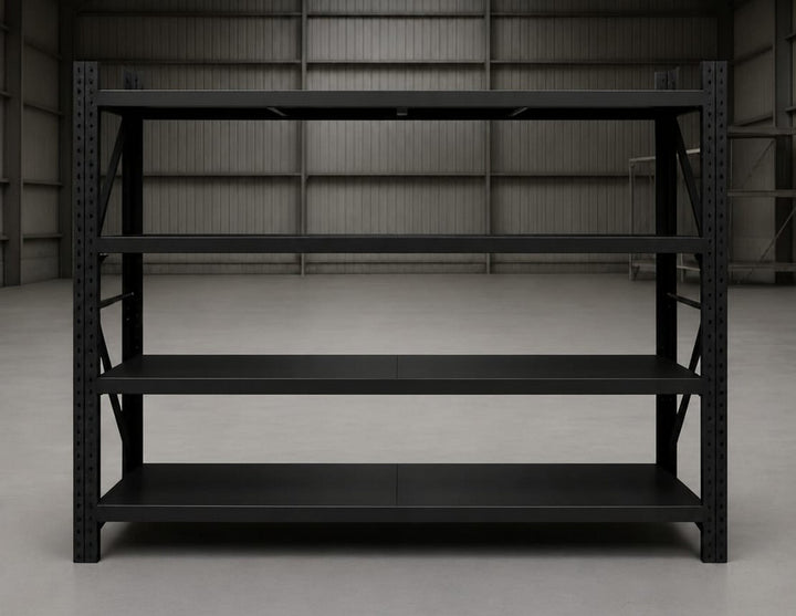 InhandKraft® Schwerlastregal – 500 kg Fachlast – Schwarz - Verschiedene Größen