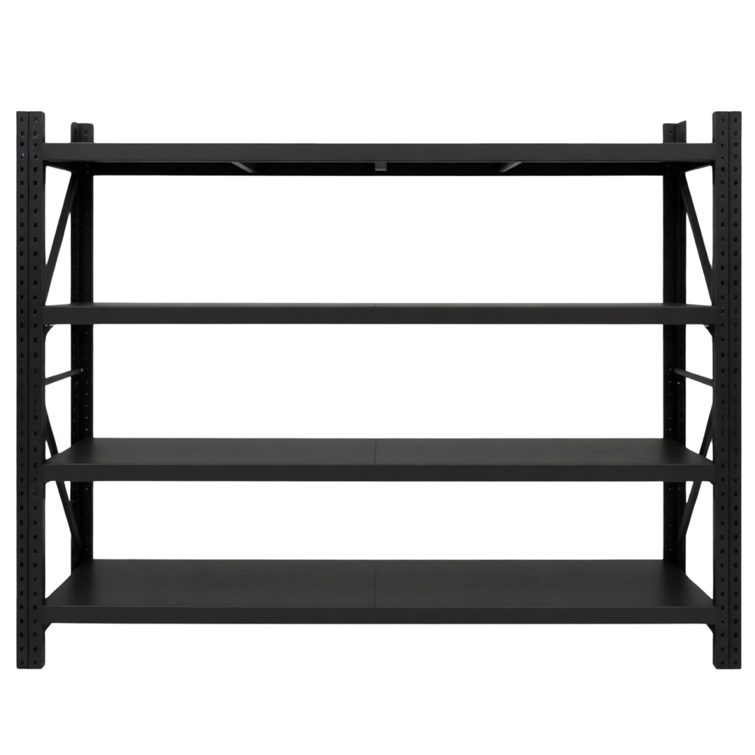 InhandKraft® Schwerlastregal – 500 kg Fachlast – Schwarz - Verschiedene Größen