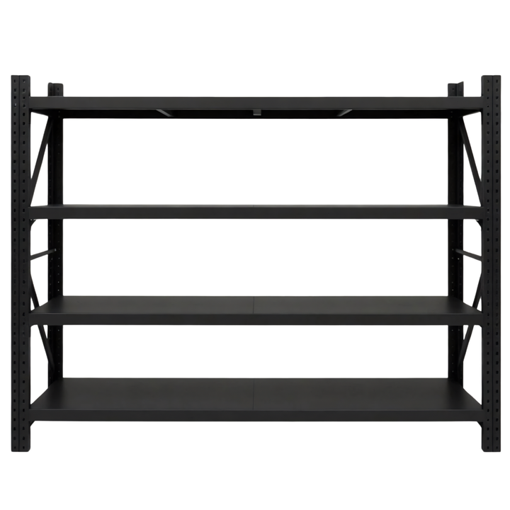 InhandKraft® Schwerlastregal – 500 kg Fachlast – Schwarz - Verschiedene Größen