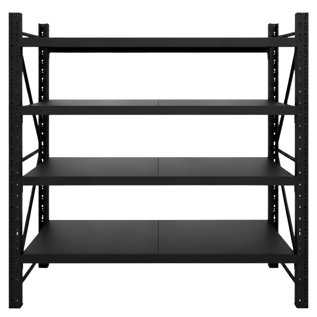 InhandKraft® Schwerlastregal – 100 kg Fachlast – Schwarz – Verschiedene Größen
