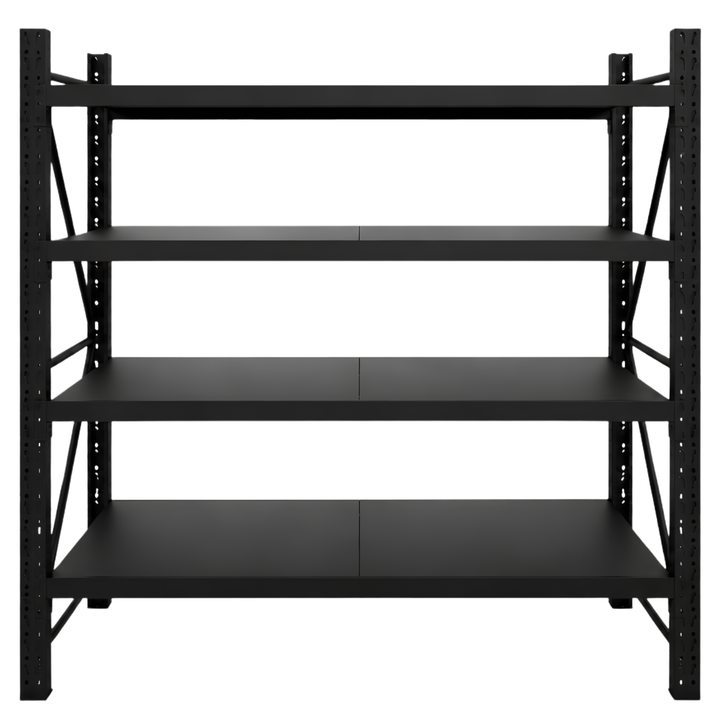 InhandKraft® Schwerlastregal – 100 kg Fachlast – Schwarz – Verschiedene Größen
