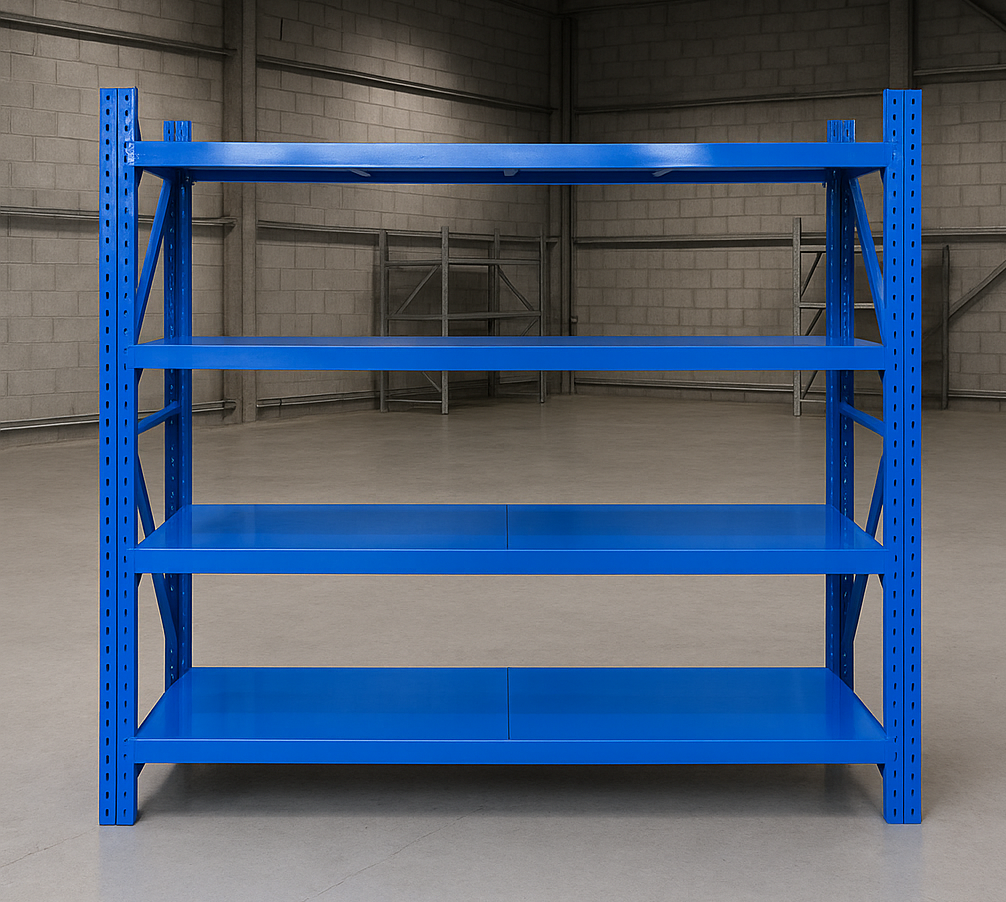 InhandKraft® Schwerlastregal - 200 kg Fachlast - Blau - Verschiedene Größen