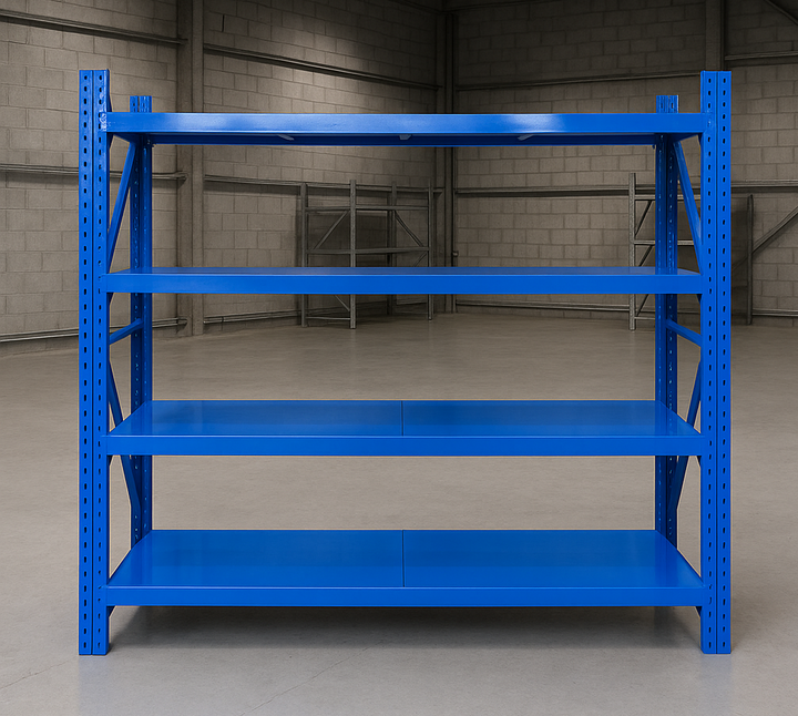 InhandKraft® Schwerlastregal - 200 kg Fachlast - Blau - Verschiedene Größen