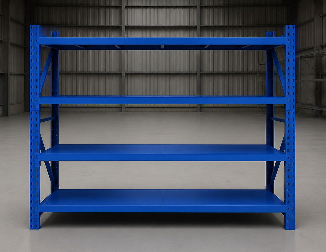 InhandKraft® Schwerlastregal – 500 kg Fachlast – Blau – Verschiedene Größen