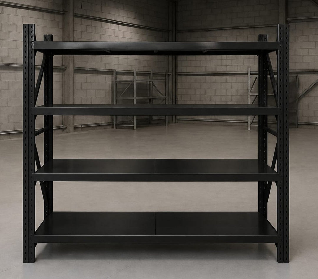 InhandKraft® Schwerlastregal - 200 kg Fachlast - Schwarz - Verschiedene Größen