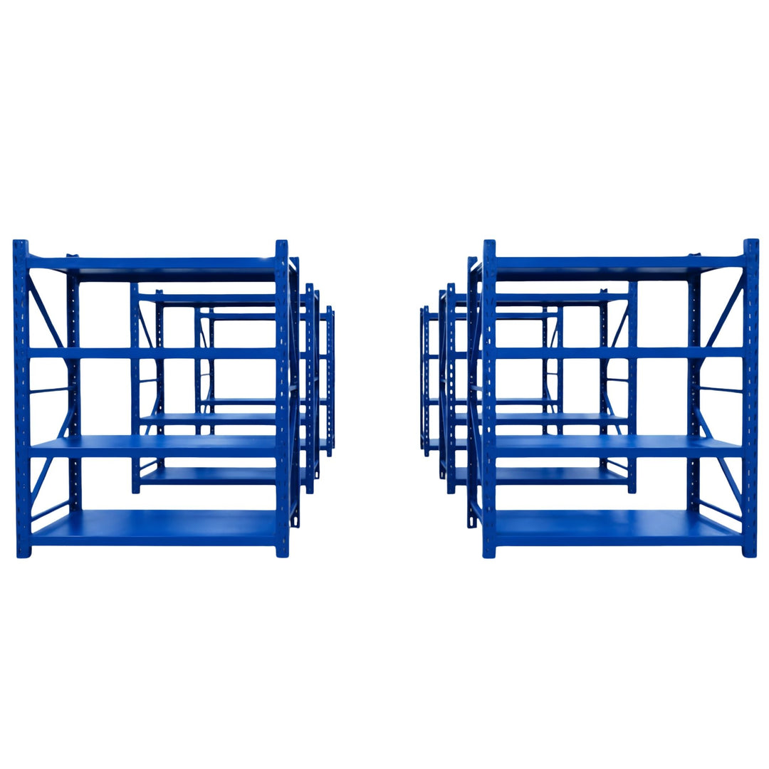 InhandKraft® Schwerlastregal-Set 12 lfm - 200 kg Fachlast - Blau