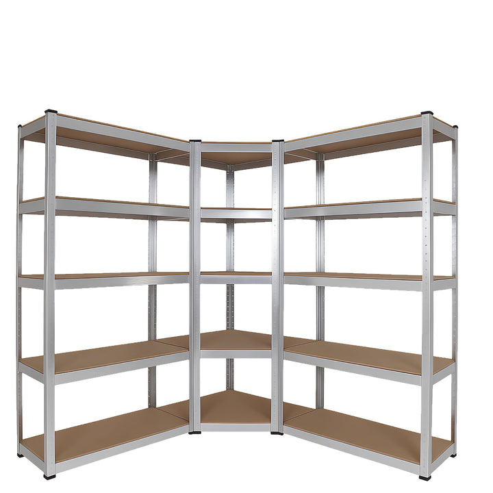 3tlg. Eckregal-Set | Schwerlastregal | Höhe 180 cm | InhandKraft®