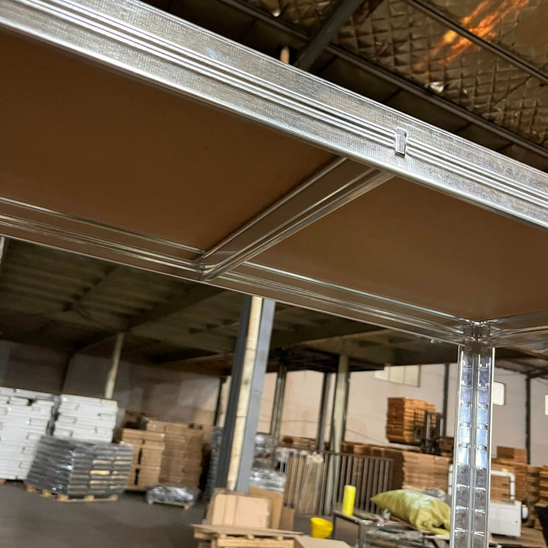 InhandKraft® Schwerlastregal mit MDF–Einlagen - 180x90x60 - 500 kg Gesamtlast