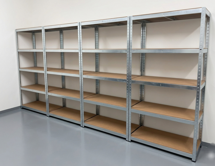 InhandKraft® Schwerlastregal mit MDF–Einlagen - 180x90x40 - 875 kg Gesamtlast
