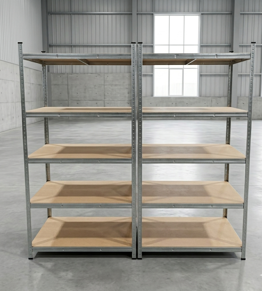 InhandKraft® Schwerlastregal mit MDF–Einlagen - 180x90x60 - 500 kg Gesamtlast